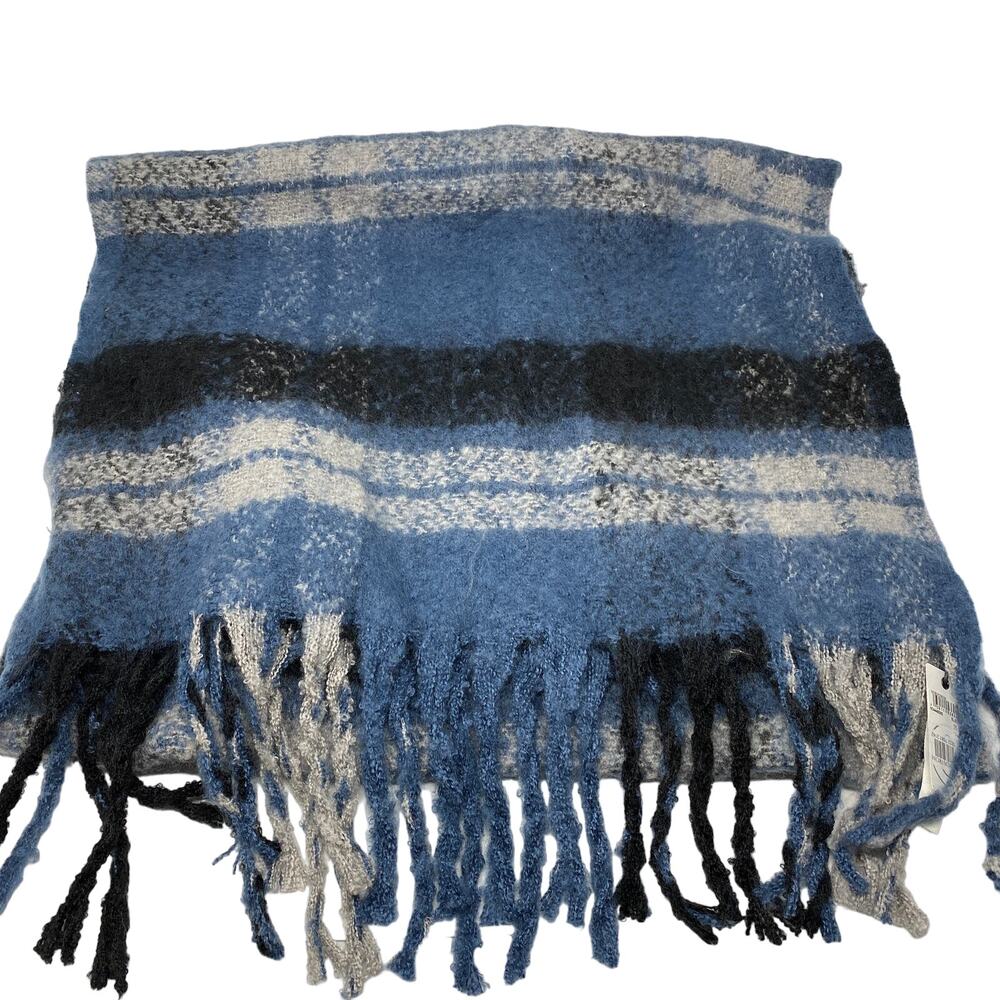 Treasure & Bond Women's One Size Scarf Plaid Multicolor Tasseled NEW